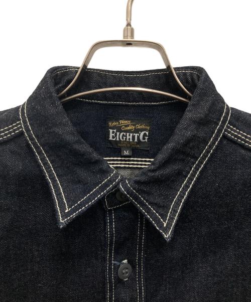 EIGHT G（エイトジー）EIGHT G (エイトジー) denim work shirt/デニム・ワーク・シャツ インディゴ サイズ:Mの古着・服飾アイテム