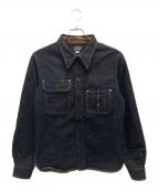 EIGHT Gエイトジー）の古着「13.5oz, LEFT HAND TWILL DENIM FARMER SHIRT」｜インディゴ