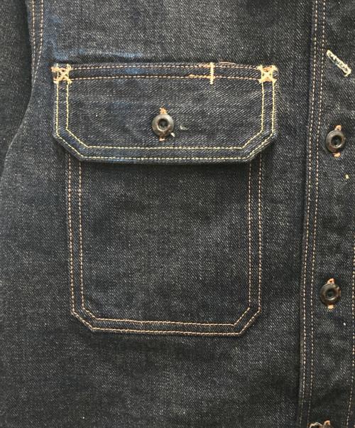 EIGHT G（エイトジー）EIGHT G (エイトジー) 13.5oz, LEFT HAND TWILL DENIM FARMER SHIRT インディゴ サイズ:38の古着・服飾アイテム