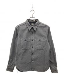 EIGHT G（エイトジー）の古着「11oz 硫化染めバックサテンワークシャツ」｜グレー