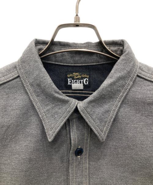 EIGHT G（エイトジー）EIGHT G (エイトジー) 11oz 硫化染めバックサテンワークシャツ グレー サイズ:38の古着・服飾アイテム