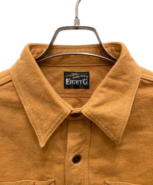 EIGHT G（エイトジー）EIGHT G (エイトジー) 10oz 無地フランネルワークシャツ ブラウン サイズ:Mの古着・服飾アイテム