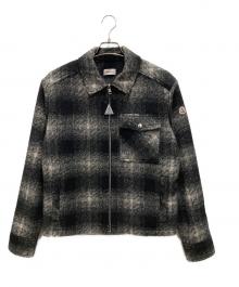 MONCLER（モンクレール）の古着「Zip-up overshirt/ジップアップ・オーバーシャツ」｜ホワイト×ブラック