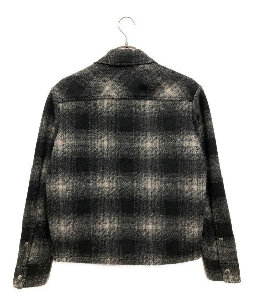 MONCLER（モンクレール）MONCLER (モンクレール) Zip-up overshirt/ジップアップ・オーバーシャツ ホワイト×ブラック サイズ:S 未使用品の古着・服飾アイテム