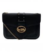 COACHコーチ）の古着「GEORGIE CROSSBODY WITH RIVETS/ジョージ クロスボディ ウィズ リベット」｜ブラック