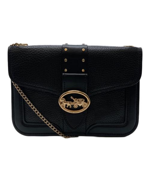 COACH（コーチ）COACH (コーチ) GEORGIE CROSSBODY WITH RIVETS/ジョージ クロスボディ ウィズ リベット ブラックの古着・服飾アイテム