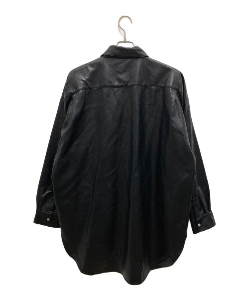 REPLAY（リプレイ）REPLAY (リプレイ) フェイクレレザーシャツ ブラック サイズ:3 未使用品の古着・服飾アイテム