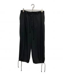 GROUND Y（グラウンドワイ）の古着「Vintage Decyne Easy Balloon Pants」｜ブラック