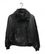 GROUND Yグラウンドワイ）の古着「VEGETABLE TANNED LAMB LEATHER B-15 FLIGHT JACKET」｜ブラック