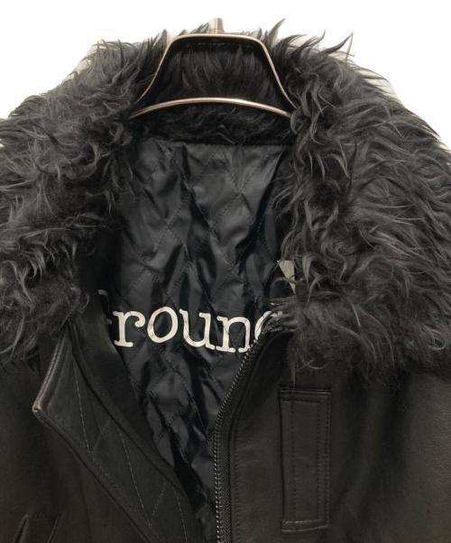GROUND Y（グラウンドワイ）GROUND Y (グラウンドワイ) VEGETABLE TANNED LAMB LEATHER B-15 FLIGHT JACKET ブラック サイズ:3 未使用品の古着・服飾アイテム