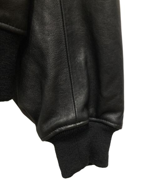 GROUND Y（グラウンドワイ）GROUND Y (グラウンドワイ) VEGETABLE TANNED LAMB LEATHER B-15 FLIGHT JACKET ブラック サイズ:3 未使用品の古着・服飾アイテム
