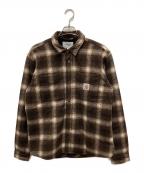 Carhartt WIPカーハート ワーク イン プログレス）の古着「LASHLEY SHIRT JAC」｜ブラウン×ベージュ