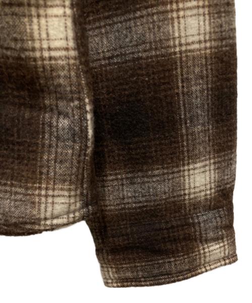 Carhartt WIP（カーハート ワーク イン プログレス）CARHARTT WIP (カーハート ワーク イン プログレス) LASHLEY SHIRT JAC ブラウン×ベージュ サイズ:Lの古着・服飾アイテム
