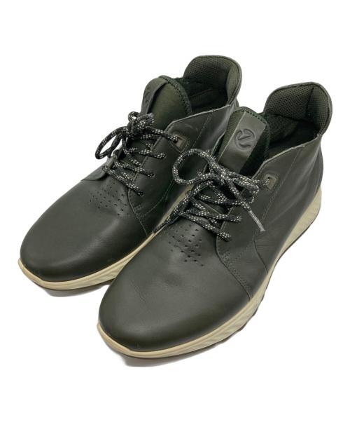 ECCO（エコー）ECCO (エコー) ハイカットスニーカー カーキ サイズ:28の古着・服飾アイテム