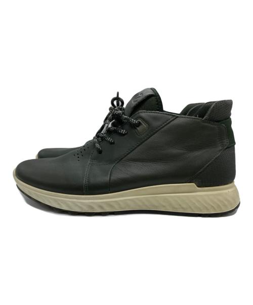 ECCO（エコー）ECCO (エコー) ハイカットスニーカー カーキ サイズ:28の古着・服飾アイテム