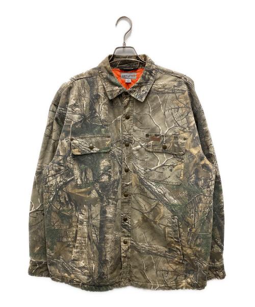 CarHartt（カーハート）CarHartt (カーハート) ツリーカモスナップボタンシャツジャケット ベージュ サイズ:XLの古着・服飾アイテム