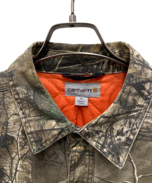 CarHartt（カーハート）CarHartt (カーハート) ツリーカモスナップボタンシャツジャケット ベージュ サイズ:XLの古着・服飾アイテム