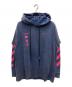 OFFWHITE（オフホワイト）の古着「ダイアグマリアナ レイヤード スウェット プリント パーカー」｜ネイビー