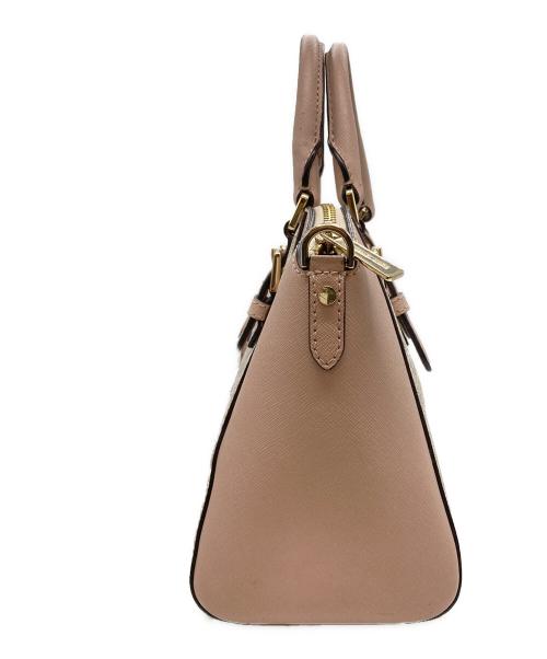 MICHAEL KORS（マイケルコース）MICHAEL KORS (マイケルコース) 2WAYバッグ ピンク×ベージュの古着・服飾アイテム