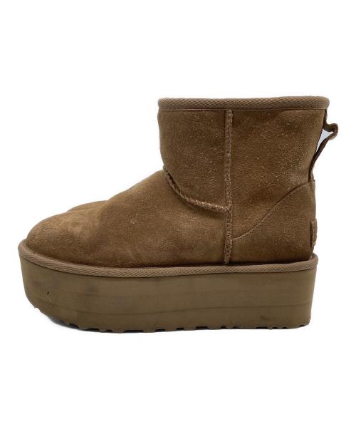 UGG（アグ）UGG (アグ) Classic Mini Platform / 厚底ムートンブーツクラシック ミニ プラットフォーム  ブラウン サイズ:23の古着・服飾アイテム