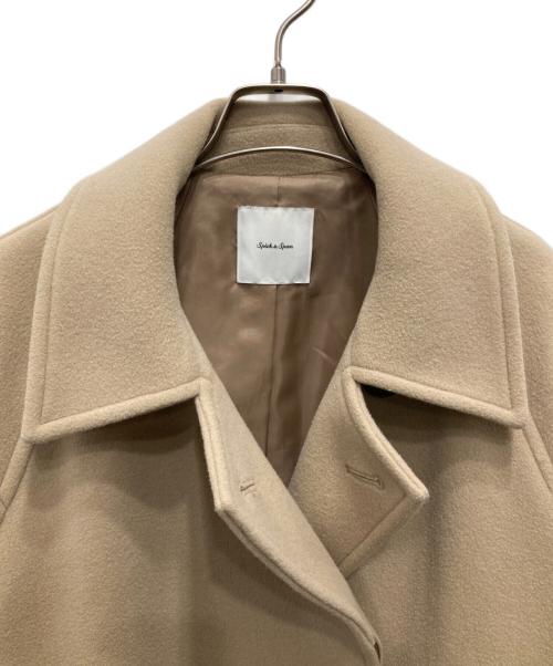 Spick and Span（スピック＆スパン）Spick and Span (スピック＆スパン) ウールナイロンモッサステンカラーショートコート キャメル サイズ:38の古着・服飾アイテム