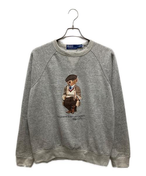 POLO RALPH LAUREN（ポロ・ラルフローレン）POLO RALPH LAUREN (ポロ・ラルフローレン) ポロベアフリーススウェットシャツ グレー サイズ:Mの古着・服飾アイテム