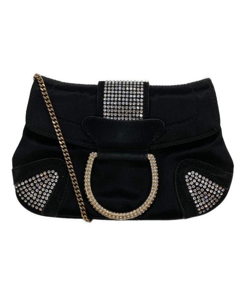 DOLCE & GABBANA（ドルチェ＆ガッバーナ）DOLCE & GABBANA (ドルチェ＆ガッバーナ) チェーンハンドバッグ ブラックの古着・服飾アイテム