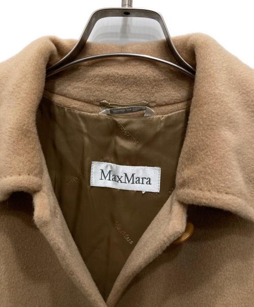 MaxMara（マックスマーラ）MaxMara (マックスマーラ) ベルト付きカシミヤ混ウールコート ベージュ サイズ:38の古着・服飾アイテム