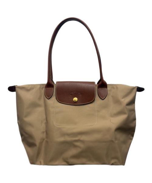 LONGCHAMP（ロンシャン）LONGCHAMP (ロンシャン) ル プリアージュ トートバッグ ベージュの古着・服飾アイテム