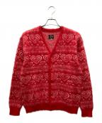 Needlesニードルズ）の古着「Mohair Cardigan Heart/モヘアカーディガンハート」｜レッド