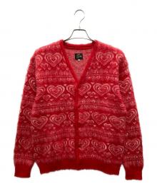 Needles（ニードルズ）の古着「Mohair Cardigan Heart/モヘアカーディガンハート」｜レッド