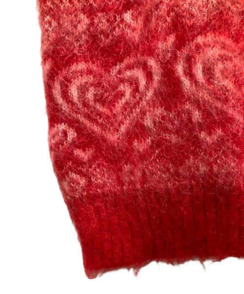 Needles（ニードルズ）Needles (ニードルズ) Mohair Cardigan Heart/モヘアカーディガンハート レッド サイズ:XSの古着・服飾アイテム