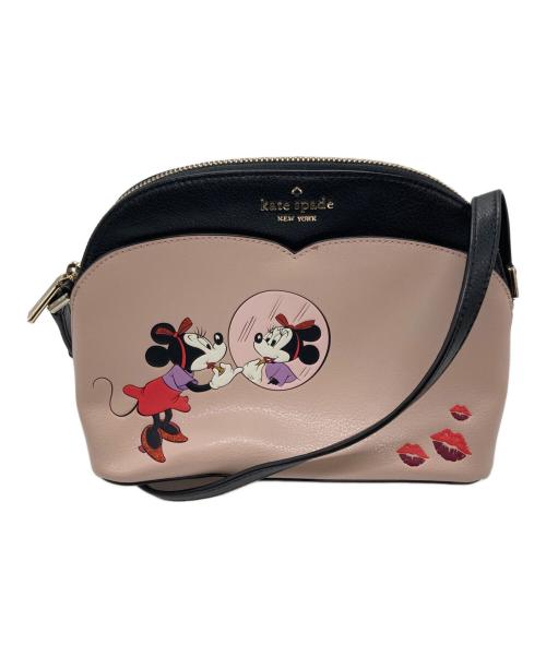 Kate Spade（ケイトスペード）Kate Spade (ケイトスペード) Disney (ディズニー) ショルダーバッグ ピンク×ブラックの古着・服飾アイテム