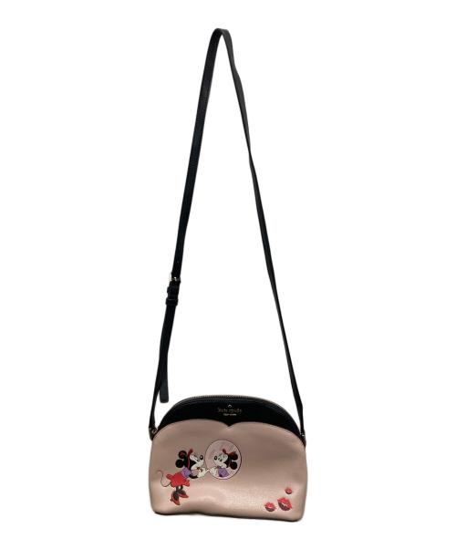 Kate Spade（ケイトスペード）Kate Spade (ケイトスペード) Disney (ディズニー) ショルダーバッグ ピンク×ブラックの古着・服飾アイテム