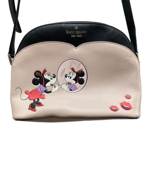Kate Spade（ケイトスペード）Kate Spade (ケイトスペード) Disney (ディズニー) ショルダーバッグ ピンク×ブラックの古着・服飾アイテム