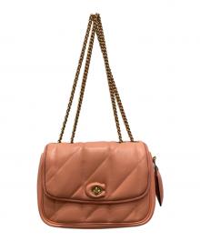 COACH（コーチ）の古着「Pillow Madison Shoulder Bag/ピロー マディソン ショルダー バッグ」｜コーラルピンク