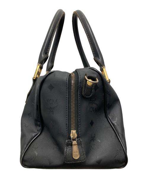 MCM（エムシーエム）MCM (エムシーエム) ヴィセトス柄ミニボストンバッグ ブラックの古着・服飾アイテム
