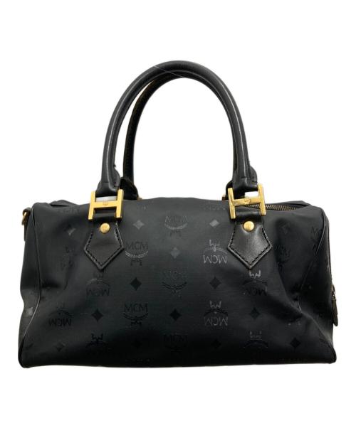 MCM（エムシーエム）MCM (エムシーエム) ヴィセトス柄ミニボストンバッグ ブラックの古着・服飾アイテム