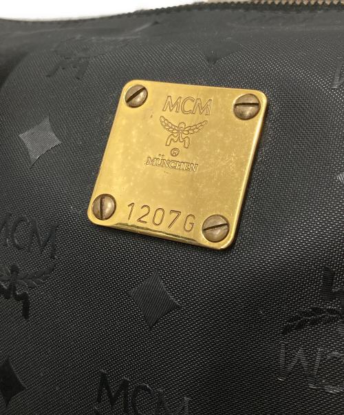 MCM（エムシーエム）MCM (エムシーエム) ヴィセトス柄ミニボストンバッグ ブラックの古着・服飾アイテム