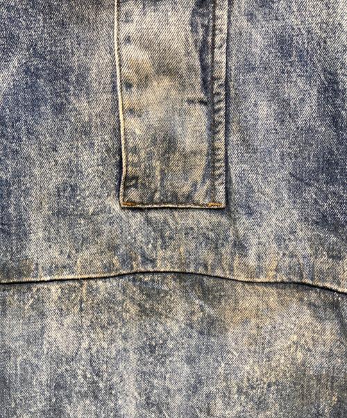 DIESEL（ディーゼル）DIESEL (ディーゼル) D-FLOW-FSE ダート加工デニムプルオーバー ブルー サイズ:Lの古着・服飾アイテム
