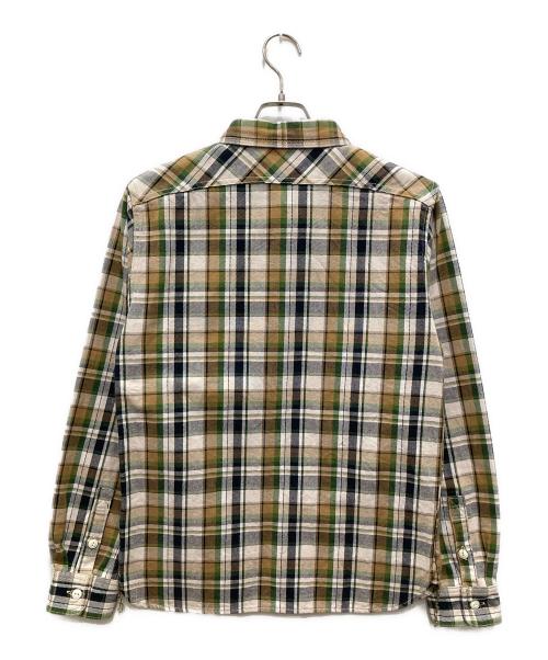 EIGHT G（エイトジー）EIGHT G (エイトジー) チェックフランネルシャツ ベージュ サイズ:Mの古着・服飾アイテム