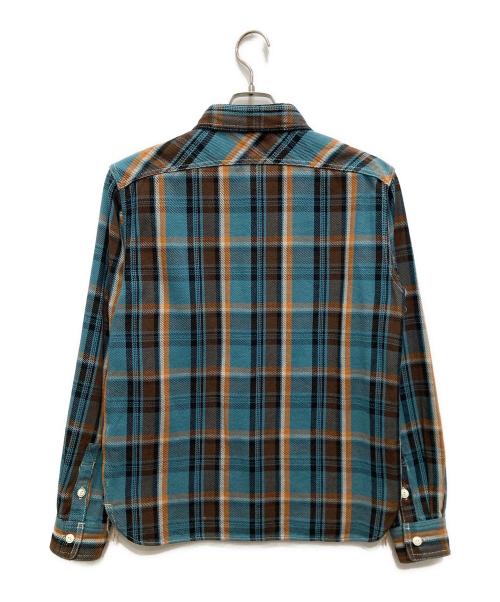 EIGHT G（エイトジー）EIGHT G (エイトジー) チェックフランネルシャツ ブルー サイズ:Mの古着・服飾アイテム