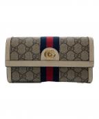 GUCCIグッチ）の古着「GGコンチネンタルウォレット」｜ベージュ