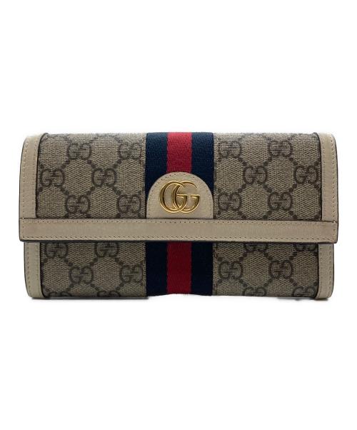 GUCCI（グッチ）GUCCI (グッチ) GGコンチネンタルウォレット ベージュの古着・服飾アイテム