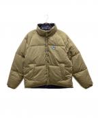 SANTA CRUZサンタクルーズ）の古着「リバーシブル中綿ジャケット」｜ベージュ×ネイビー