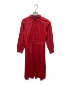 BLUE LABEL CRESTBRIDGEブルーレーベルクレストブリッジ）の古着「シャツワンピース」｜レッド