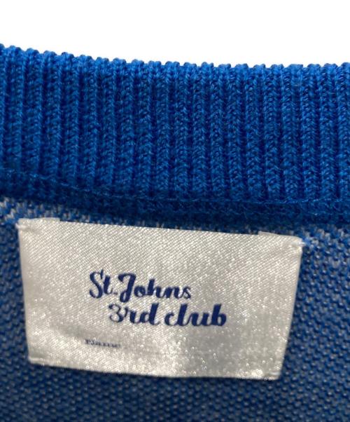 ST.JOHN 3rd club（セントジョンズサードクラブ）ST.JOHN 3rd club (セントジョンズサードクラブ) ニット ブルー サイズ:Sの古着・服飾アイテム