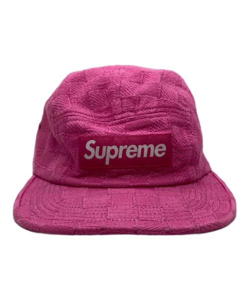 SUPREME（シュプリーム）Supreme (シュプリーム) Checker Weave Camp Cap/ェッカー ウィーブ キャンプ キャップ ピンクの古着・服飾アイテム