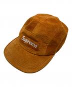 SUPREMEシュプリーム）の古着「Suede Camp Cap/スウェードキャンプキャップ」｜オレンジ