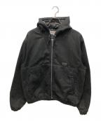 stussyステューシー）の古着「24FW WORK JACKET CANVAS NEEDLE PUNCH」｜ブラック